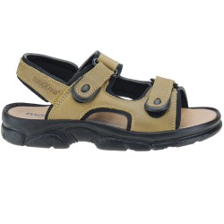 7001: SANDALIA VELCRO PIEL NATURAL EN AVENTURA.