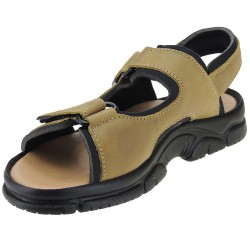 7001: VELCRO NATURAL LEATHER SANDAL IN ADVENTURE.