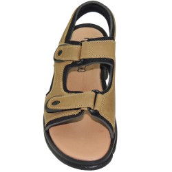 7001: SANDALIA VELCRO PIEL NATURAL EN AVENTURA.