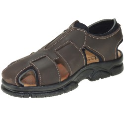 7003: BROWN NATURAL LEATHER SANDAL.