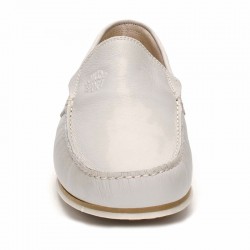 MOCCASIN 416 WHITE NATURAL LEATHER.