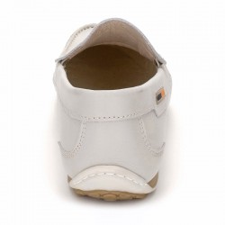 MOCCASIN 416 WHITE NATURAL LEATHER.