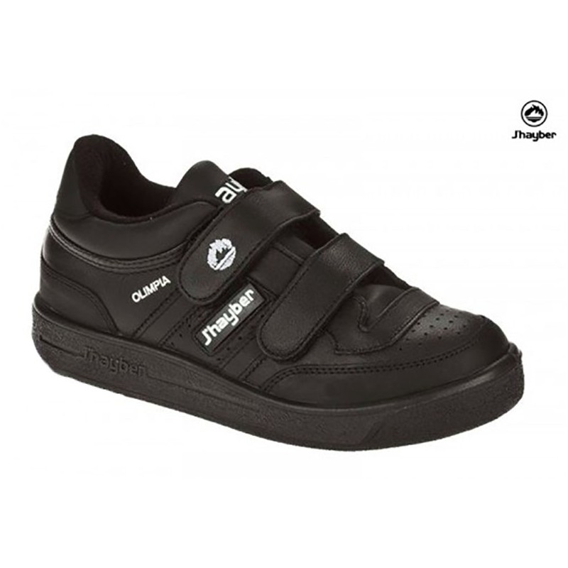 NEW OLIMPIA VELCRO PIEL NEGRO.