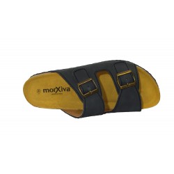 BIO ANATOMIC HEELLESS IN NATURAL LEATHER, BLACK COLOR.