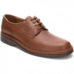 NATURAL LEATHER LACE-UP SHOE: 6050