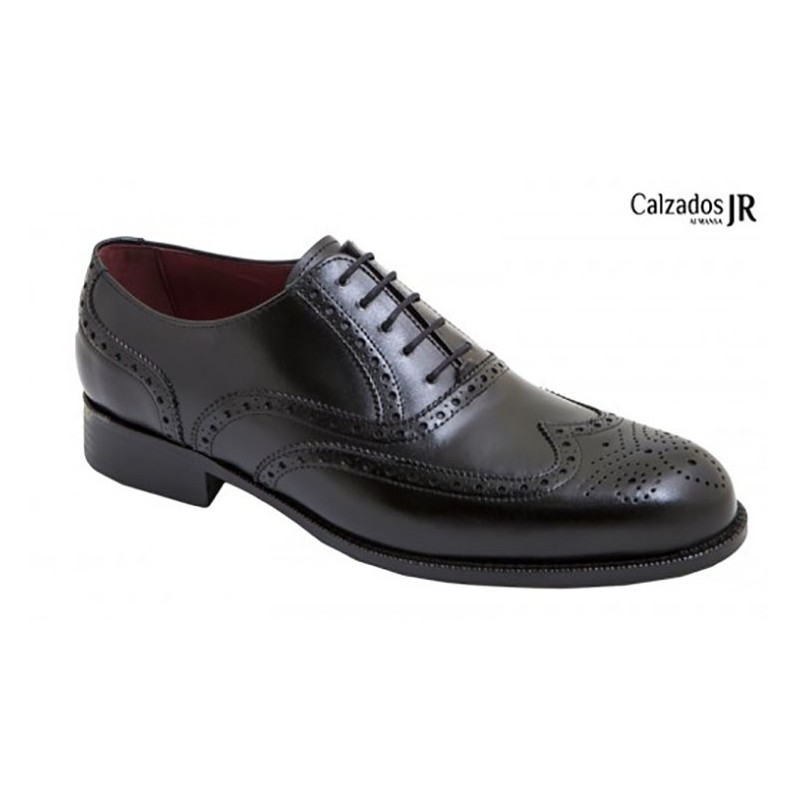 JR ALMANSA-117 BLACK LEATHER OXFORD.