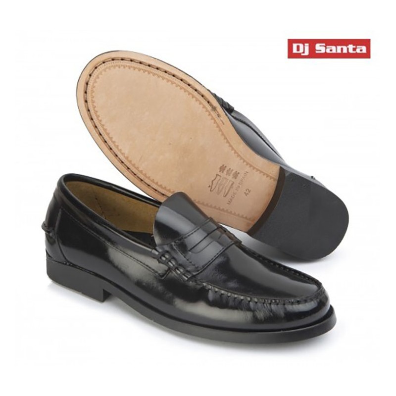 DJ SANTA CASTILIAN M-4026 IN BLACK FLOR ANTIC LEATHER.