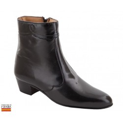 GOATSKIN BLACK ANKLE BOOT WITH M-50 ZIPPER