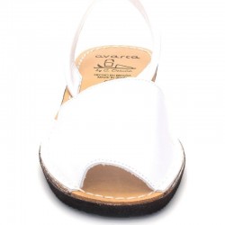 MENORCAN 211ME WEDGE WHITE  LEATHER.