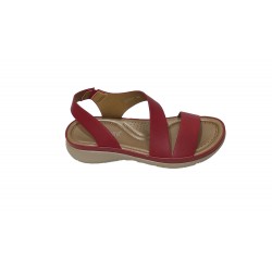 WIDE RED SANDAL