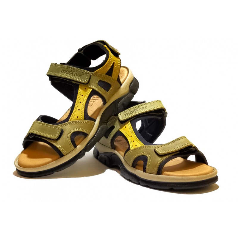 SANDAL 70400 KHAKI LEATHER.