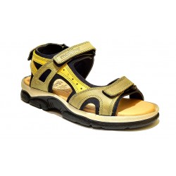 SANDAL 70400 KHAKI LEATHER.