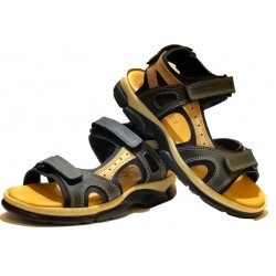 SANDAL 70400 BLACK LEATHER.