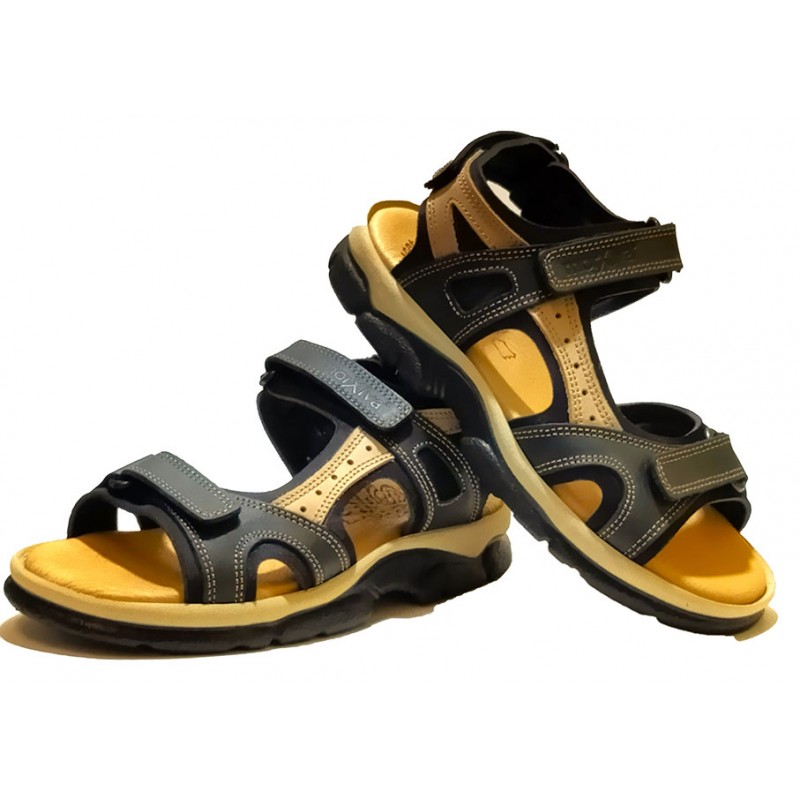 SANDAL 70400 BLACK LEATHER.