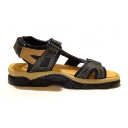 SANDAL 70400 BLACK LEATHER.