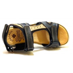 SANDAL 70400 BLACK LEATHER.