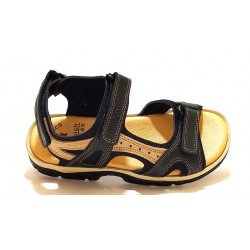 SANDAL 70400 BLACK LEATHER.