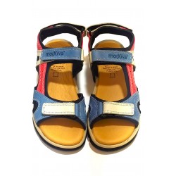 SANDAL 70400 BLUE LEATHER.