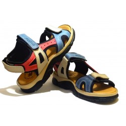 SANDAL 70400 BLUE LEATHER.