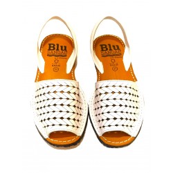 MENORCAN INDIANA: BRAIDED WHITE NATURAL LEATHER.