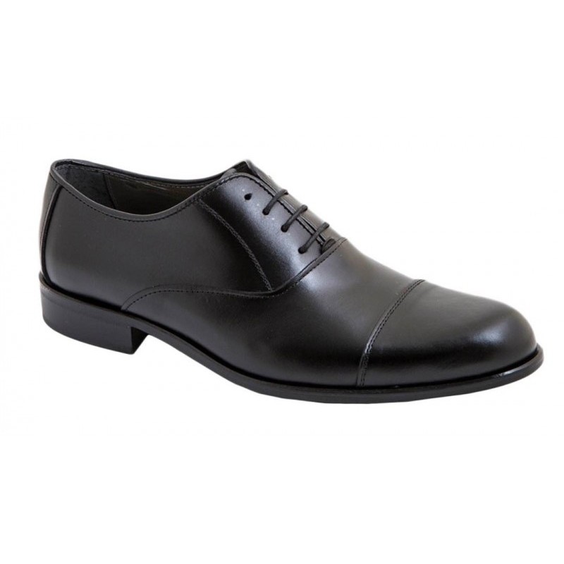 Fenatti: F4042 Zapato Clásico Para Hombre Todo Piel Negro.