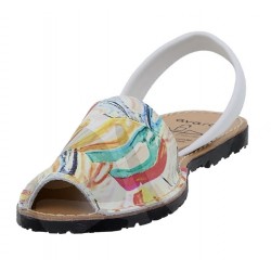 MENORCAN AVARCA: 518AV LOW SANDAL LADY NATURAL LEATHER.