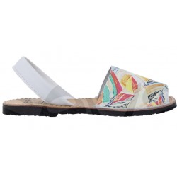 MENORCAN AVARCA: 518AV LOW SANDAL LADY NATURAL LEATHER.