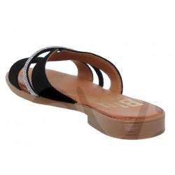 SANDALIA DESTALONADA PLANA EN PIEL NATURAL: 5207BLU