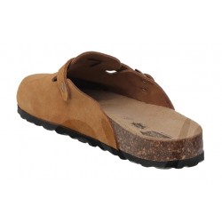 NATURAL BROWN LEATHER SANDAL.