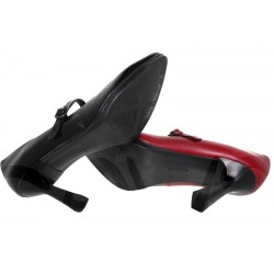 DESIREE SYRA46: RED LEATHER HIGH HEEL 8.5CM.